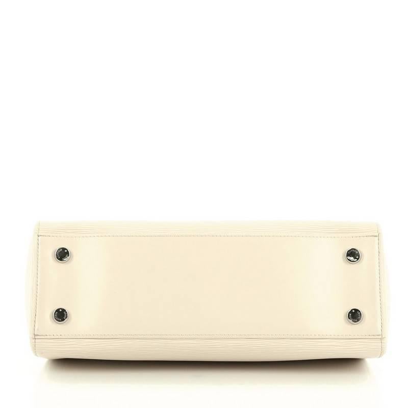 White Louis Vuitton Brea Handbag Epi Leather MM