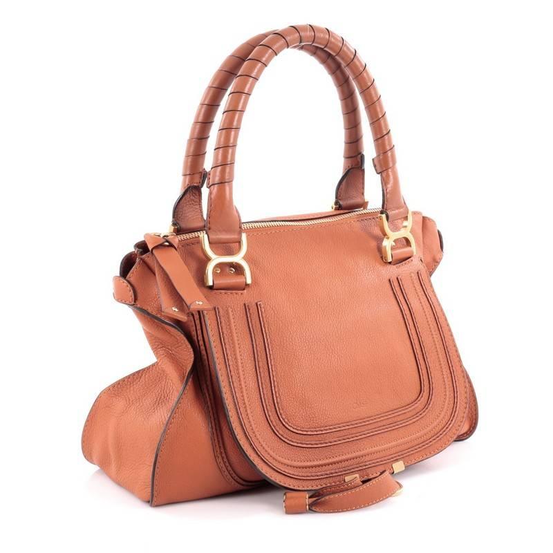 Orange Chloe Marcie Shoulder Bag Leather Medium
