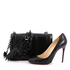 Christian Louboutin Artemis Shoulder Bag Spiked Snakeskin Small