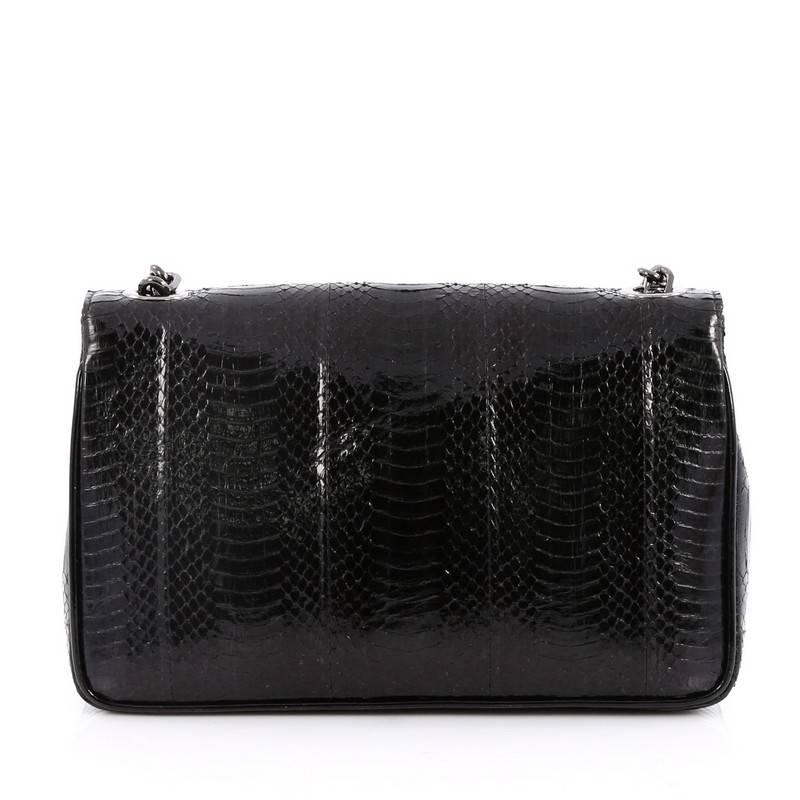 Christian Louboutin Artemis Shoulder Bag Spiked Snakeskin Small In Good Condition In NY, NY