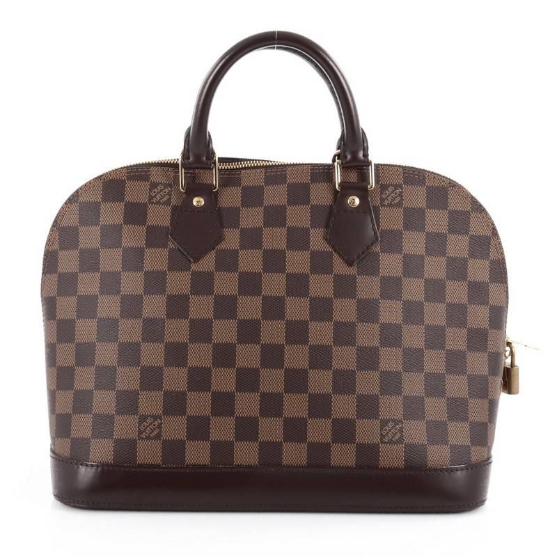 Louis Vuitton Vintage Alma Handbag Damier PM In Good Condition In NY, NY