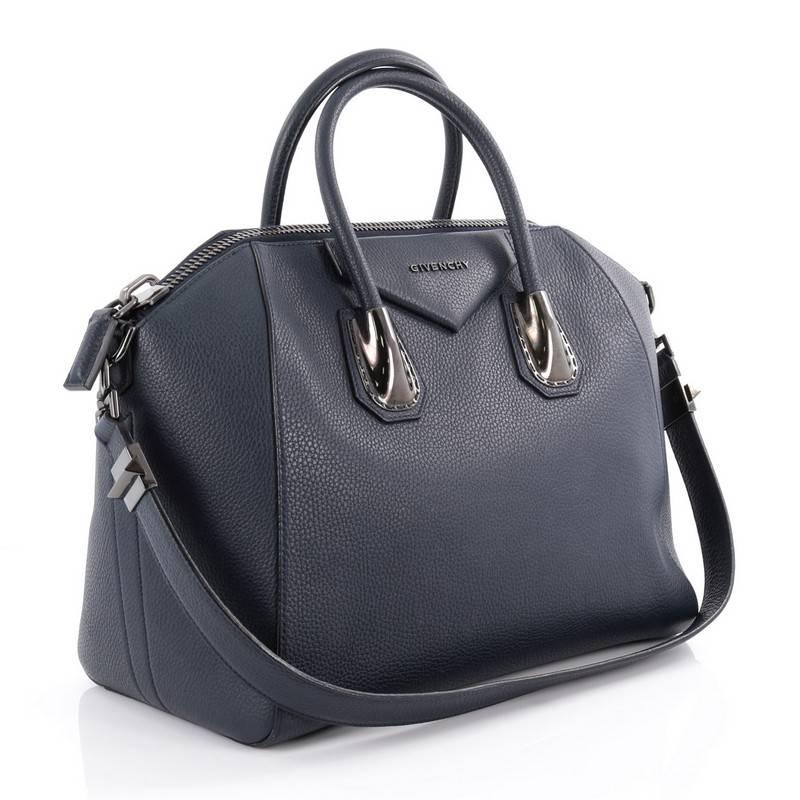 Black Givenchy Antigona Bag Leather and Kenya Metal Medium