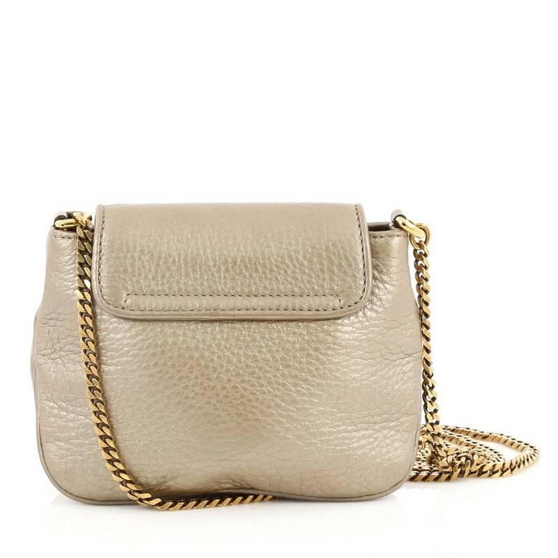 Beige Gucci 1973 Crossbody Bag Leather Small