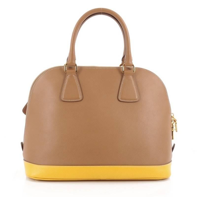 Prada Bicolor Promenade Handbag Saffiano Leather Medium In Good Condition In NY, NY
