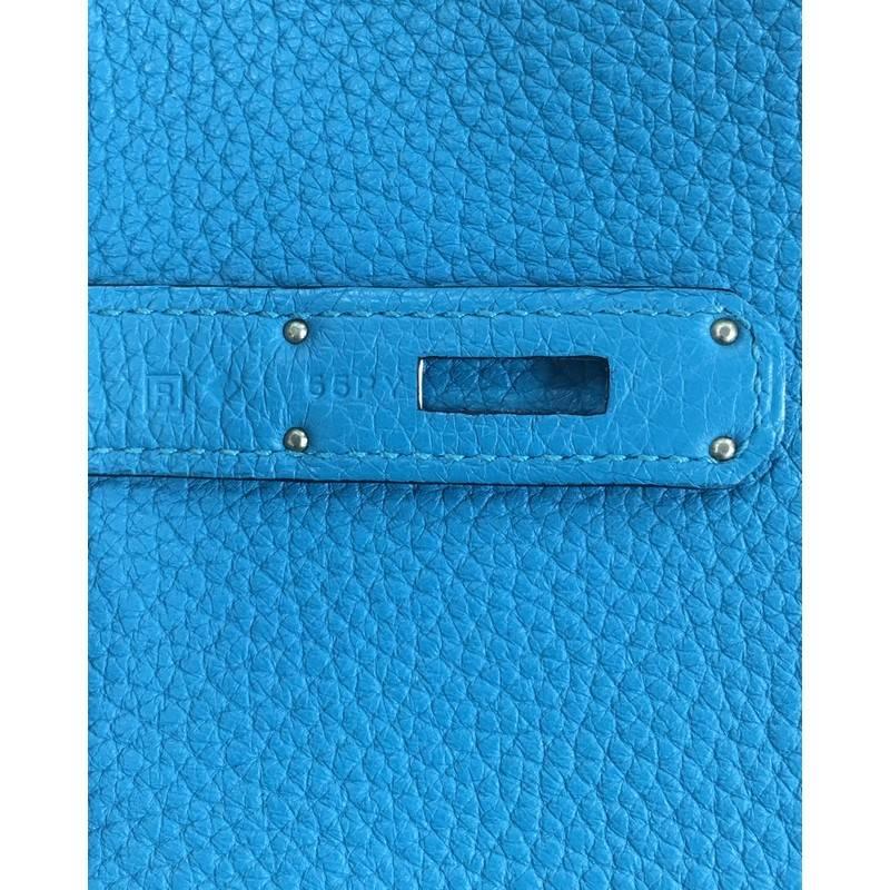 Hermes Birkin Handbag Turquoise Togo with Palladium Hardware 35 3