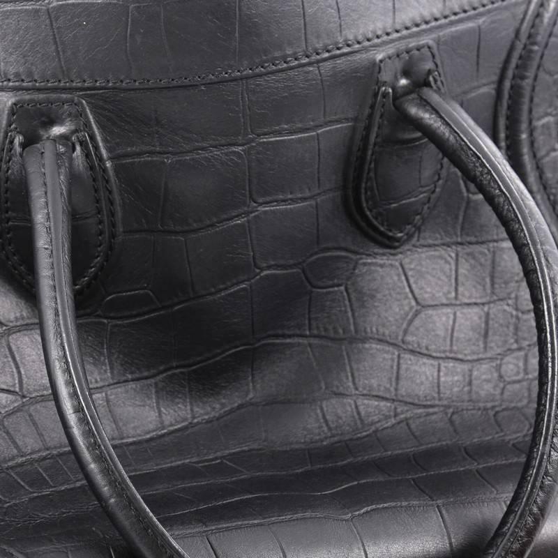 Celine Phantom Handbag Crocodile Embossed Leather Large 3