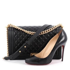Chanel Boy Flap Bag Quilted Calfskin New Medium