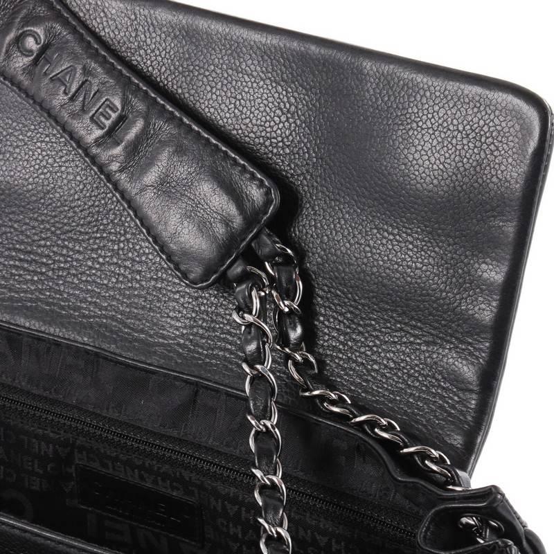 Women's or Men's Chanel Mademoiselle Lock Accordion Flap Bag Caviar Medium