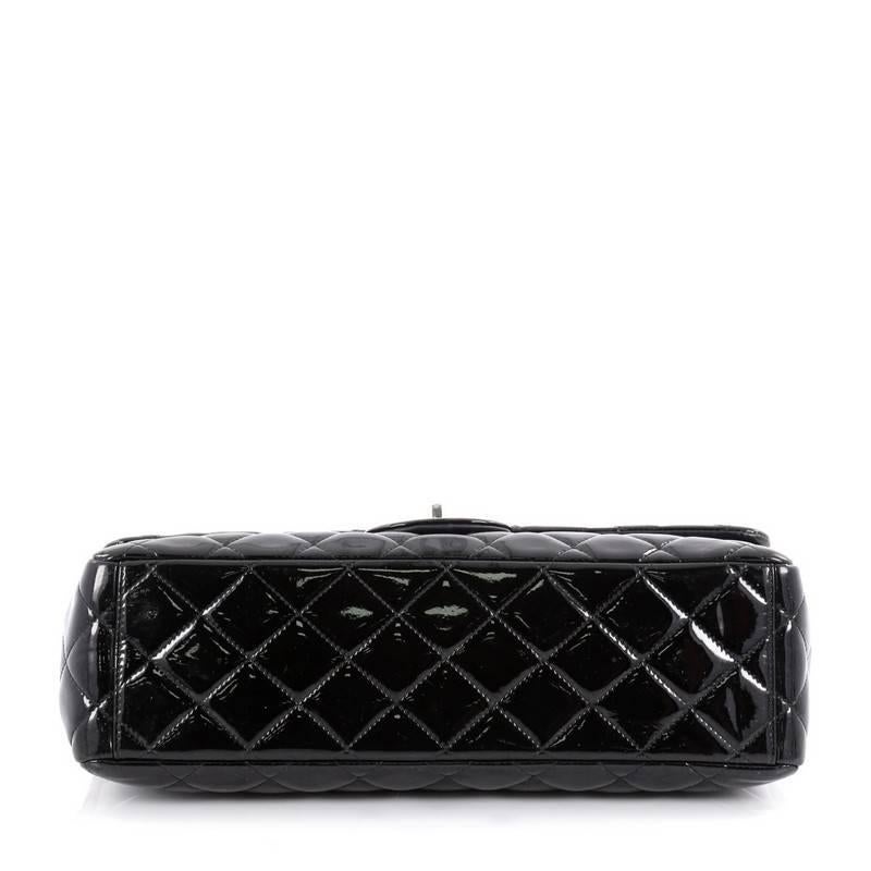 Women's or Men's Chanel Classic Single Flap Bag Quilted Patent Maxi