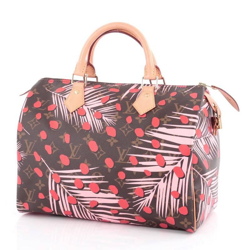 Louis Vuitton Speedy Handbag Limited Edition Monogram Jungle 30 In Good Condition In NY, NY