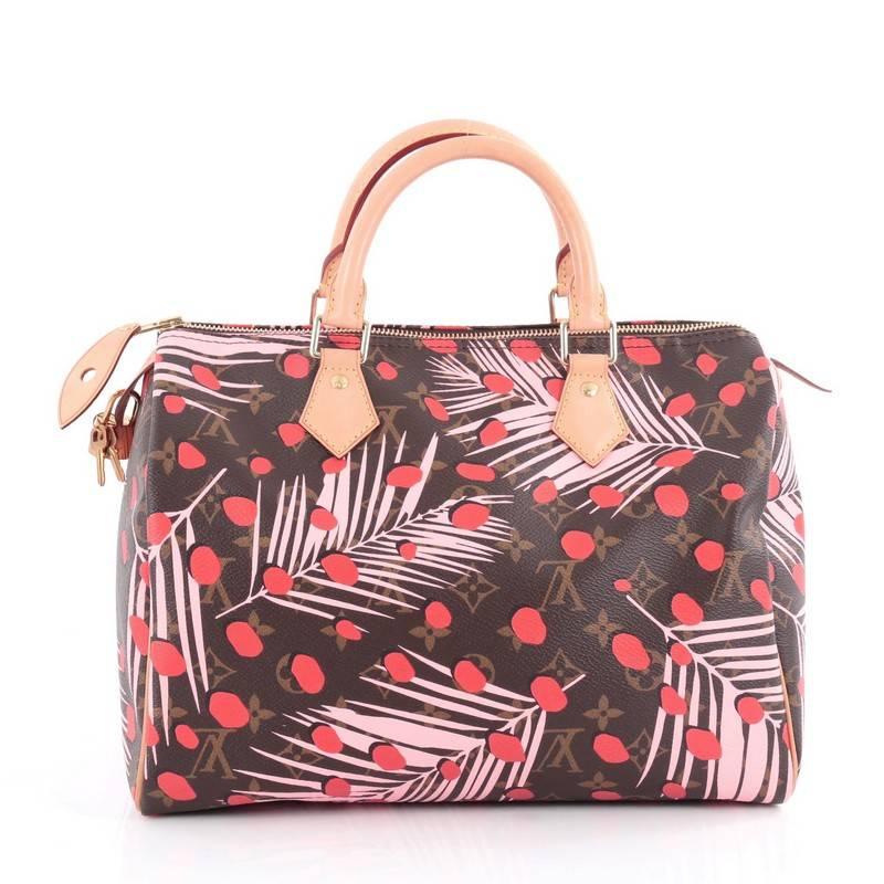Women's or Men's Louis Vuitton Speedy Handbag Limited Edition Monogram Jungle 30