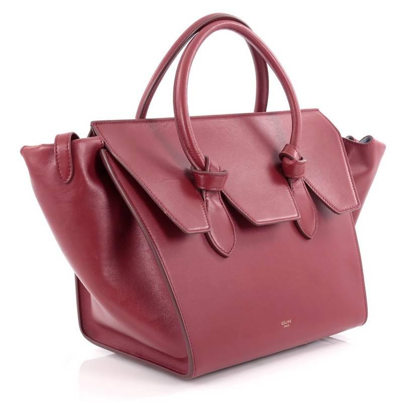 Brown Celine Tie Knot Tote Smooth Leather Mini