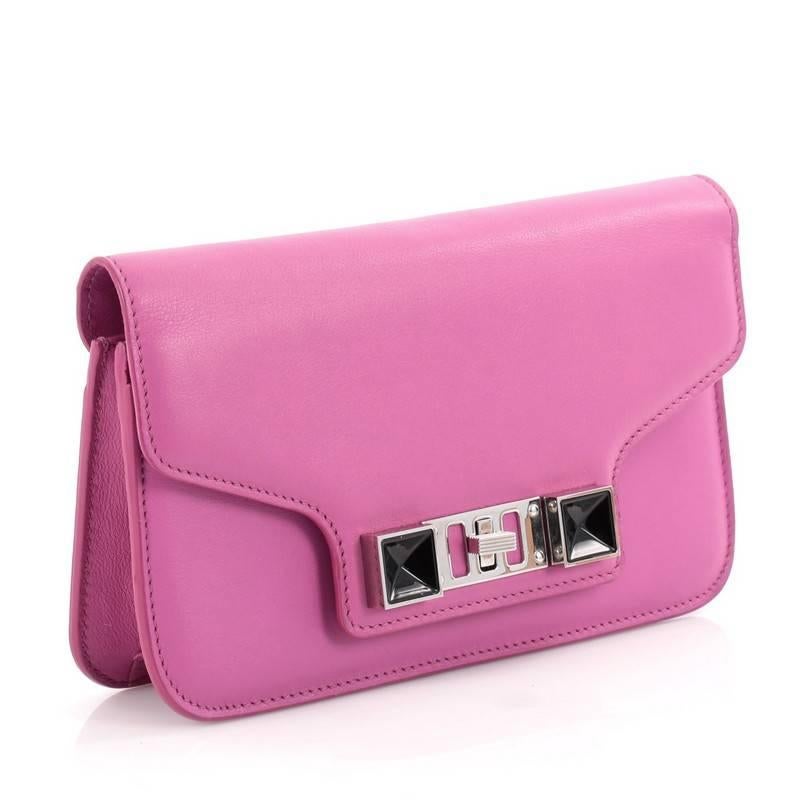Pink Proenza Schouler PS11 Chain Wallet Leather