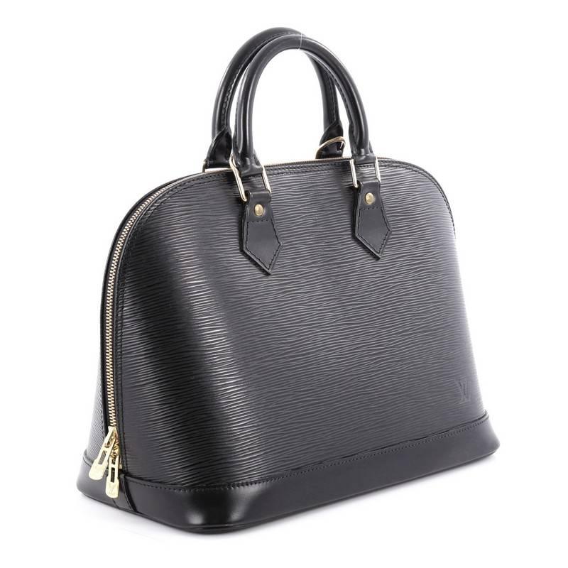 Black Louis Vuitton Alma Handbag Epi Leather PM