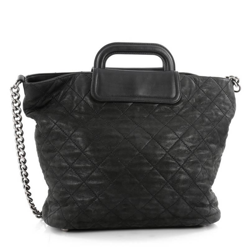 Chanel In The Mix Shopping Tote Quilted Iridescent Calfskin XL In Good Condition In NY, NY