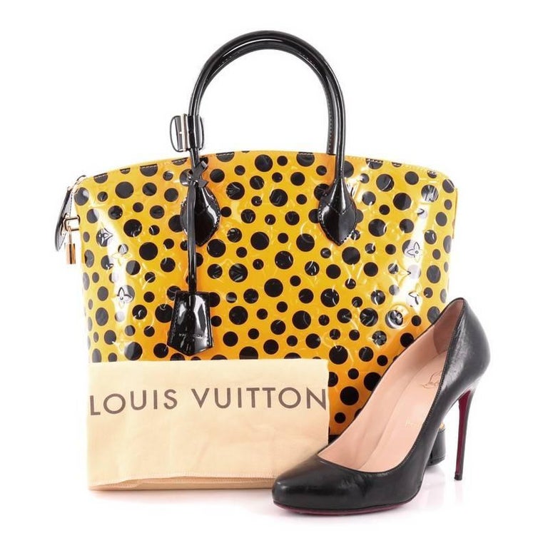 Louis Vuitton Lockit Handbag Monogram Vernis Kusama Infinity Dots MM at ...