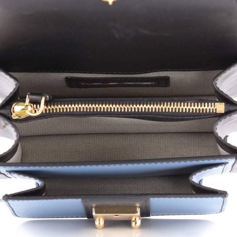 Blue Marni Trunk Accordion Bag Leather Mini