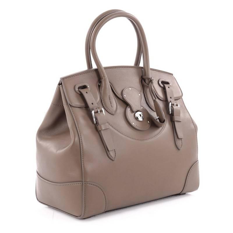 Brown Ralph Lauren Collection Soft Ricky Handbag Leather 33