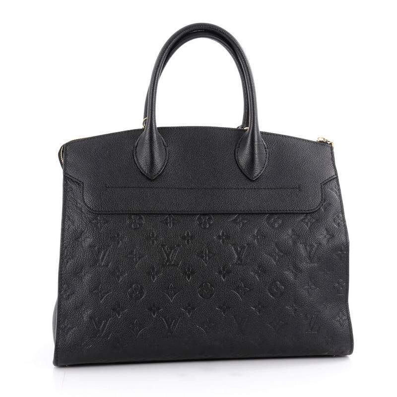 Black Louis Vuitton Pont Neuf Handbag Monogram Empreinte Leather GM