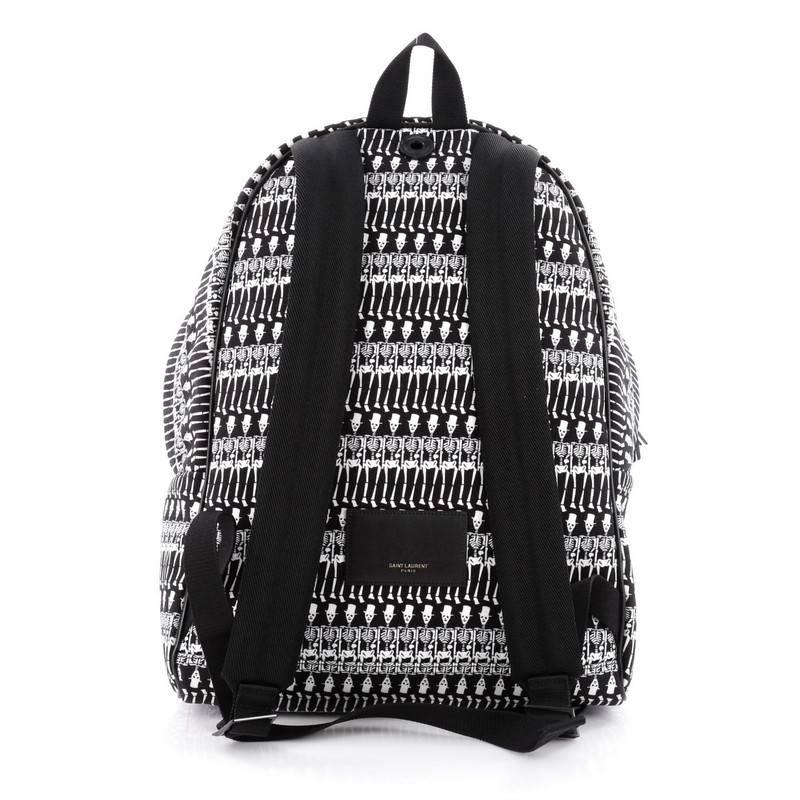 Saint Laurent City Backpack Printed Canvas In Good Condition In NY, NY