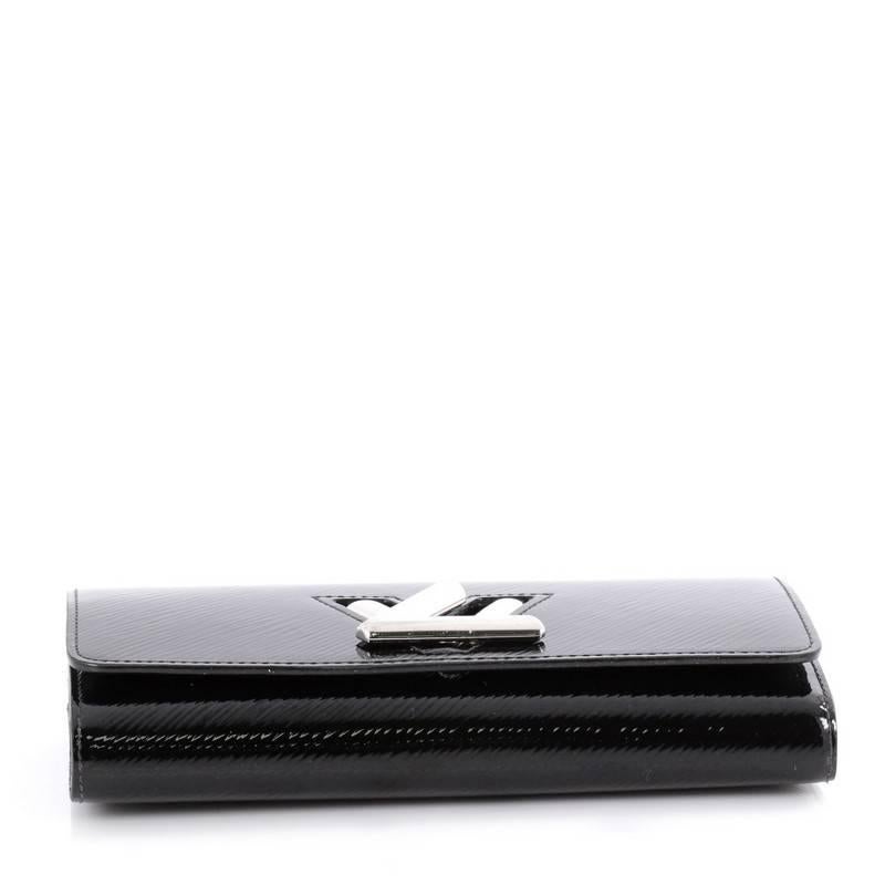 Black Louis Vuitton Twist Wallet Electric Epi Leather