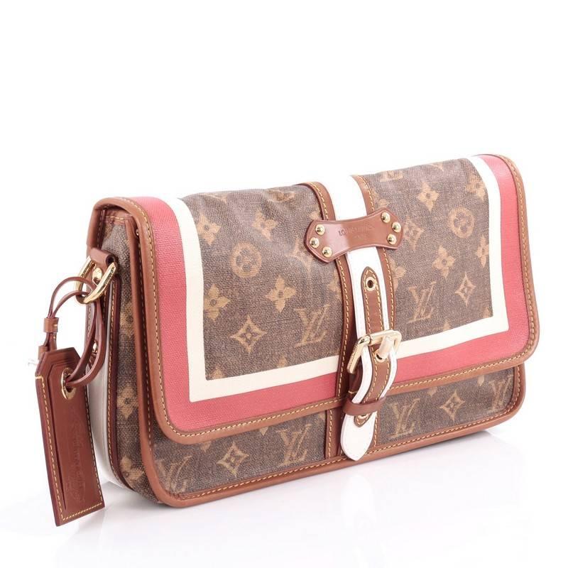Louis Vuitton Tisse Porte Clutch Limited Edition Monogram Canvas Rayures In Good Condition In NY, NY