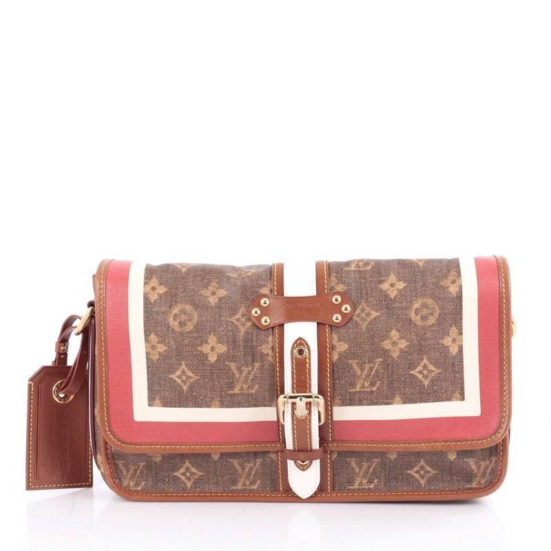 Brown Louis Vuitton Tisse Porte Clutch Limited Edition Monogram Canvas Rayures