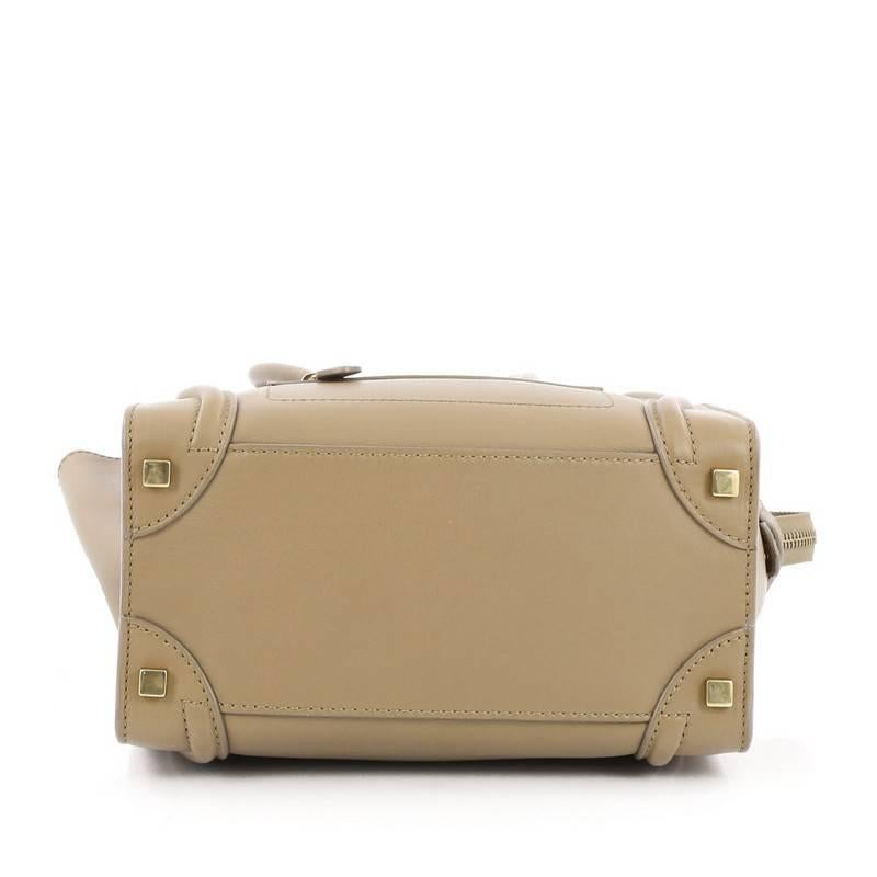 Women's or Men's Celine Luggage Handbag Smooth Leather Micro