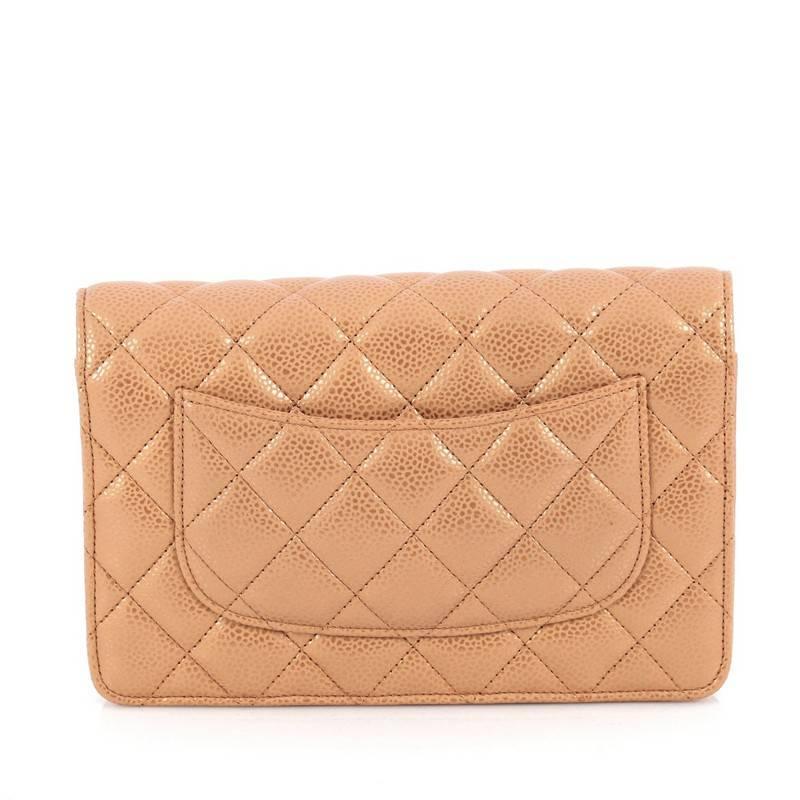 Chanel Wallet on Chain Quilted Caviar In Good Condition In NY, NY