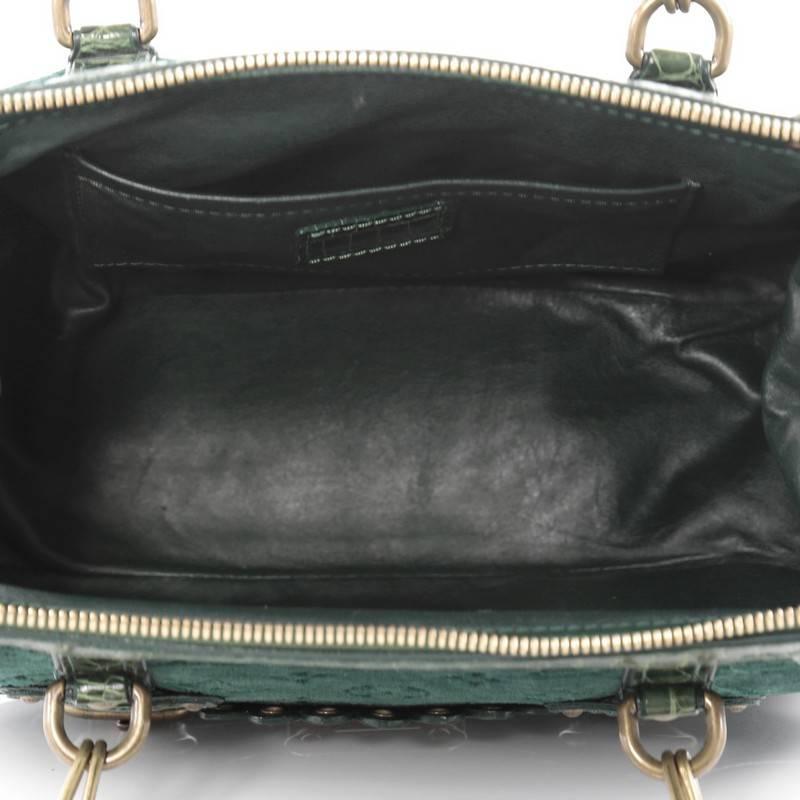 Louis Vuitton Gracie Handbag Monogram Velour and Alligator MM 2