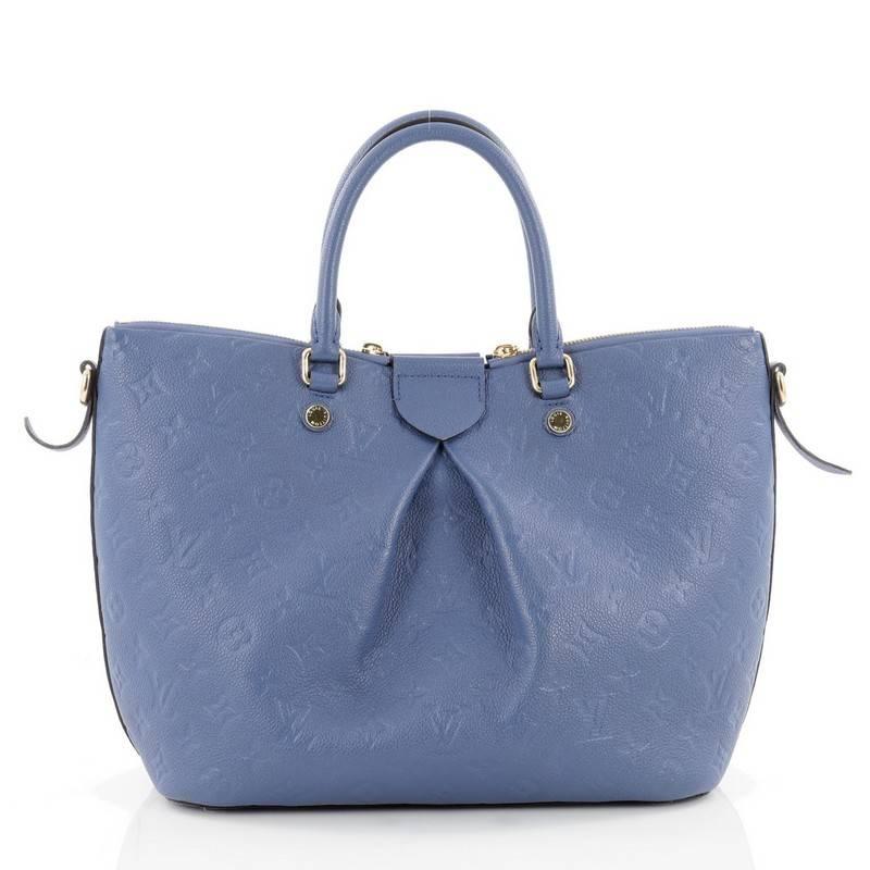 Gray Louis Vuitton Mazarine Handbag Monogram Empreinte Leather MM