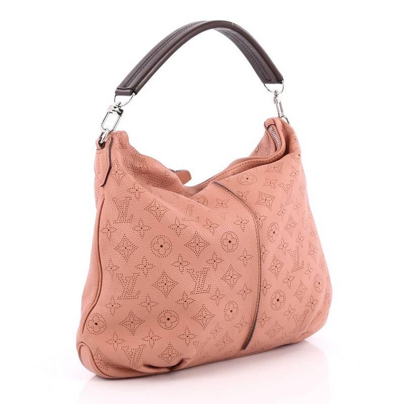Beige Louis Vuitton Selene Handbag Mahina Leather PM