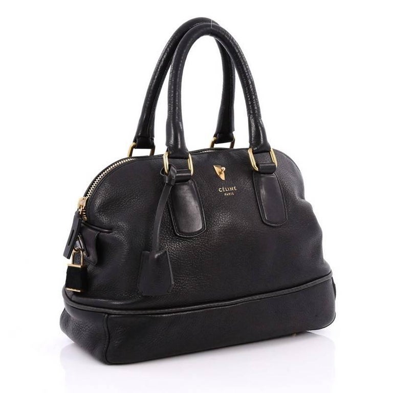 Celine Bowling Bag Leather Medium at 1stDibs