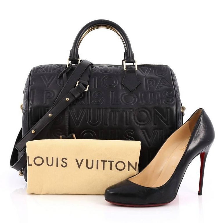 Louis Vuitton Paris Speedy Cube Bag Embossed Leather 30 at 1stdibs
