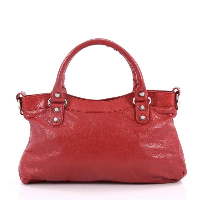 Balenciaga First Giant Studs Handbag Leather In Good Condition In NY, NY