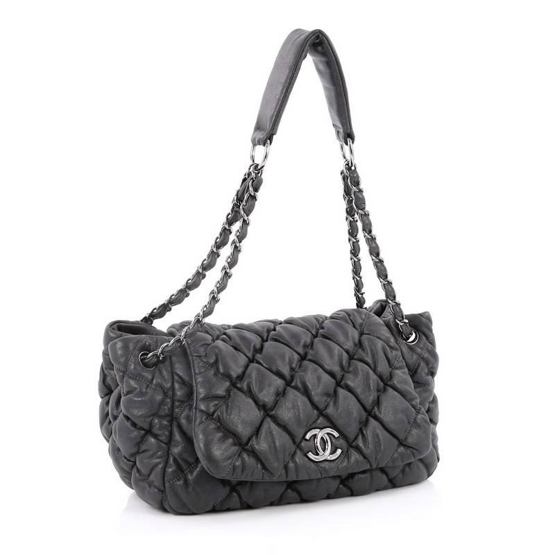 chanel bubble quilted accordion flap bag