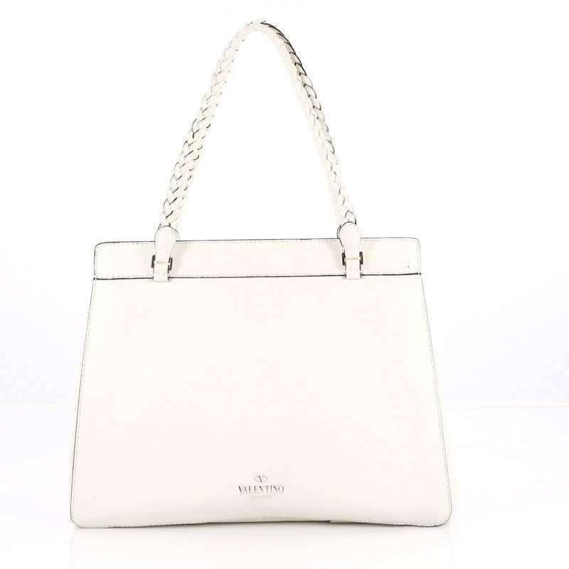 Valentino Demetra Tote Leather Lace In Good Condition In NY, NY