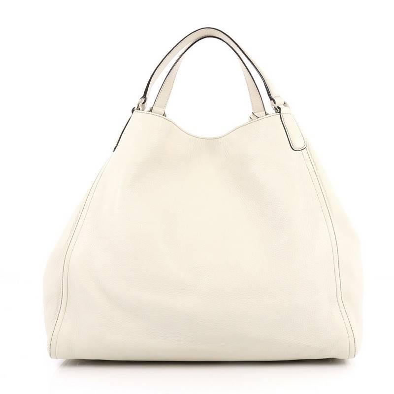 Beige Gucci Soho Shoulder Bag Leather Large