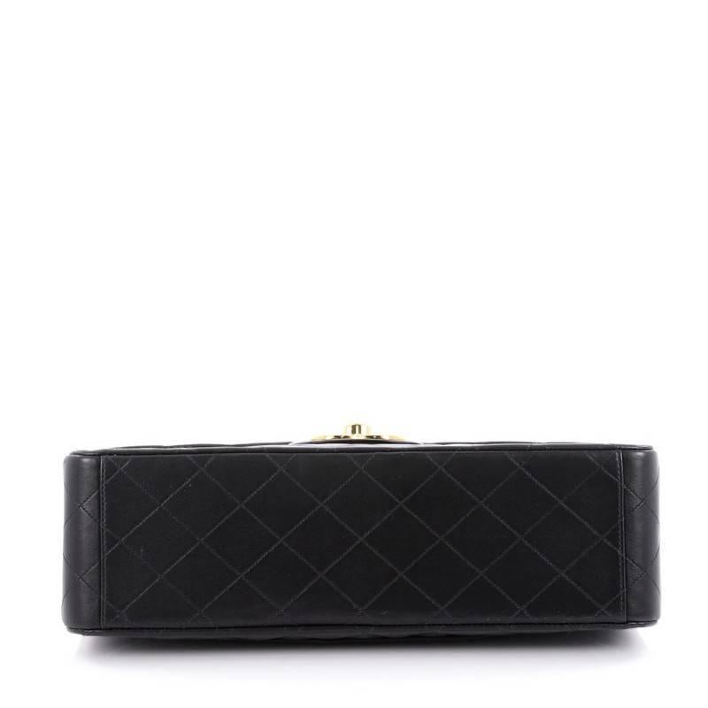 Women's or Men's Chanel Vintage Classic Single Flap Bag Quilted Lambskin Maxi