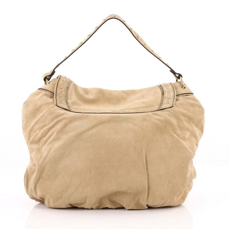 Gucci Irina Babouska Shoulder Bag Suede In Good Condition In NY, NY