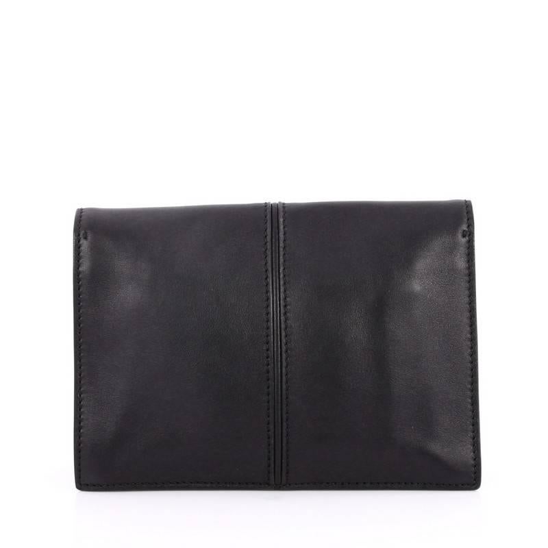 Valentino My Own Code Clutch Leather In Good Condition In NY, NY