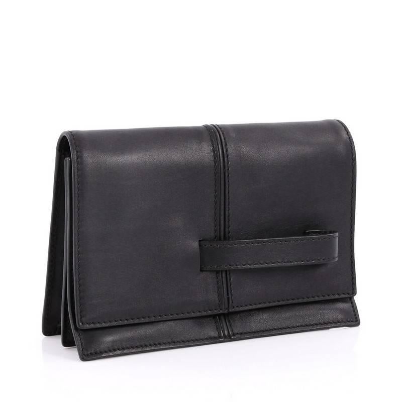 Black Valentino My Own Code Clutch Leather