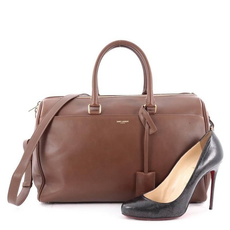 Saint Laurent Classic Duffle Bag Leather 12 at 1stDibs