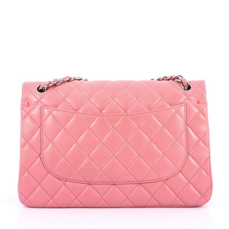 Chanel Classic Double Flap Bag Quilted Lambskin Jumbo In Good Condition In NY, NY