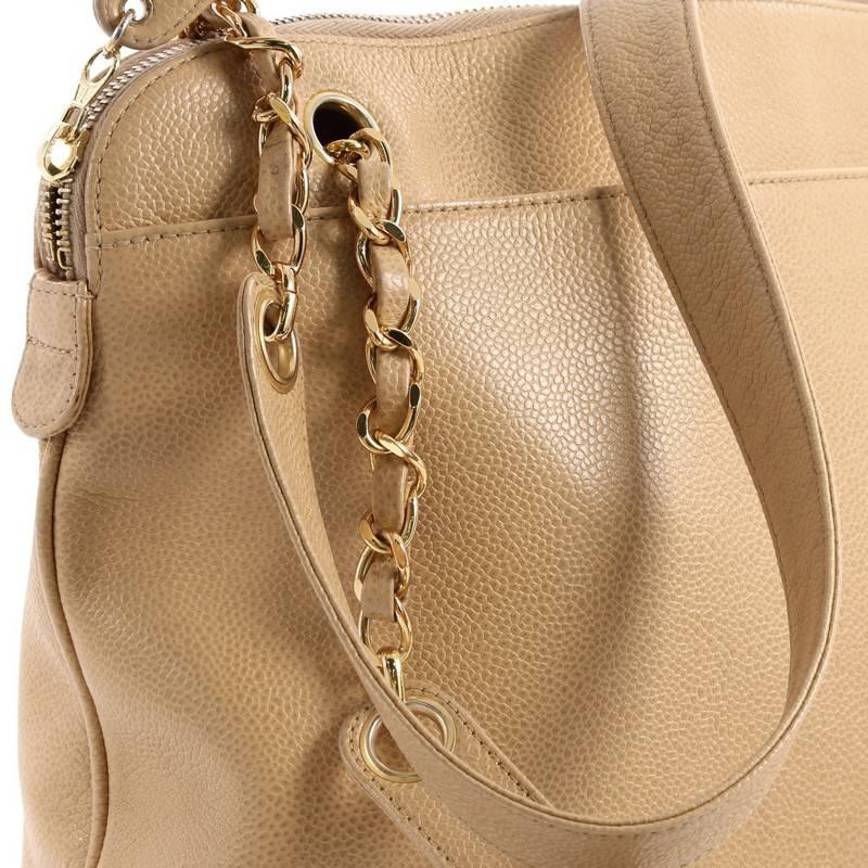 Chanel Vintage Zipped Chain Tote Caviar Large 3