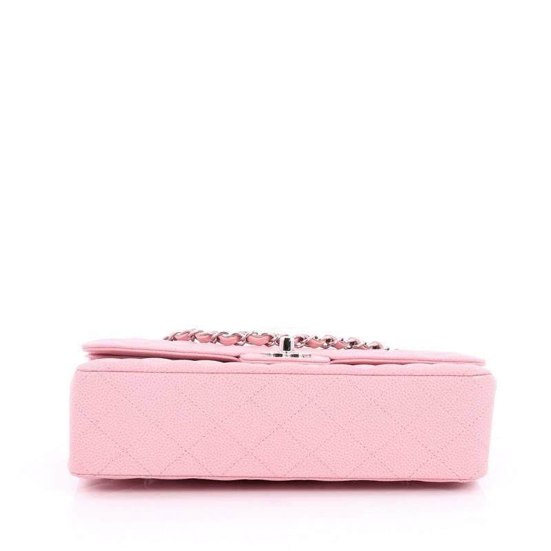 pink chanel classic caviar flap bag