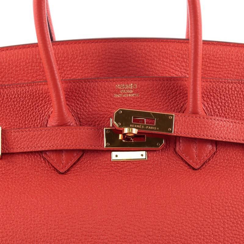 Hermes Birkin Handbag Geranium Togo with Gold Hardware 35 1