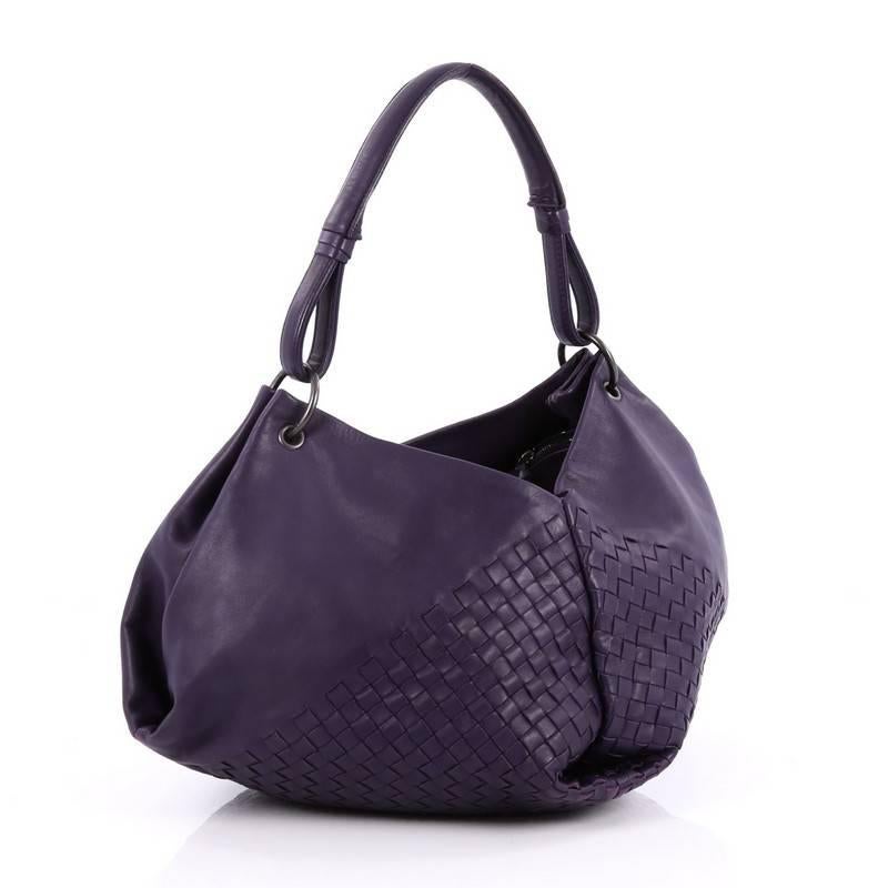 Black Bottega Veneta Aquilone Fortune Cookie Hobo Intrecciato Nappa Small