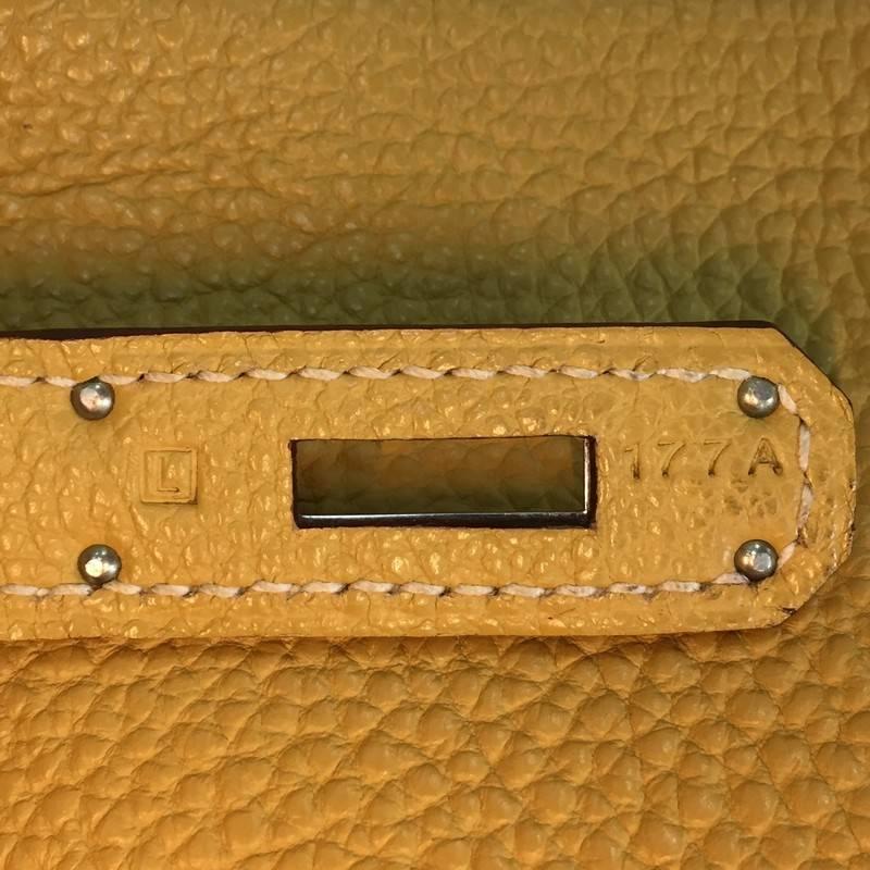 Orange Hermes Birkin Handbag Curry Togo with Palladium Hardware 35