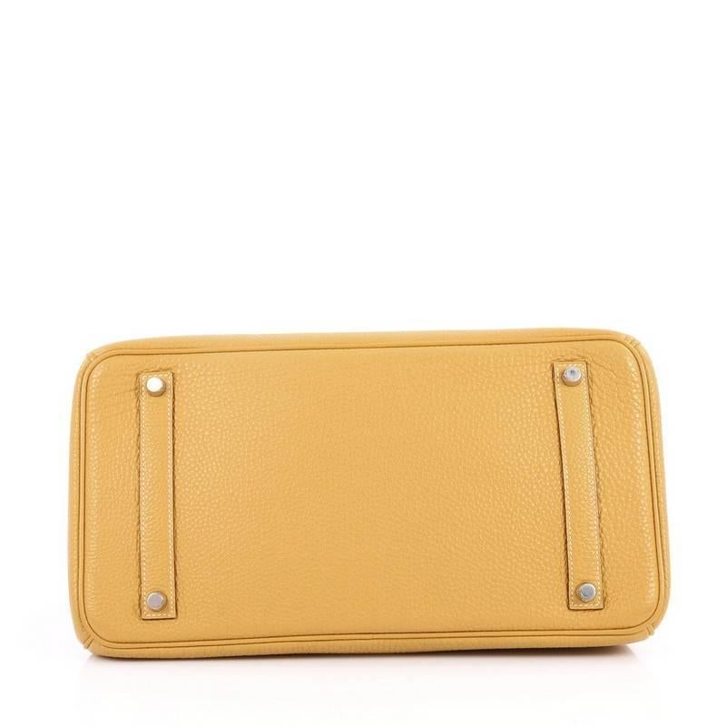 Hermes Birkin Handbag Curry Togo with Palladium Hardware 35 1